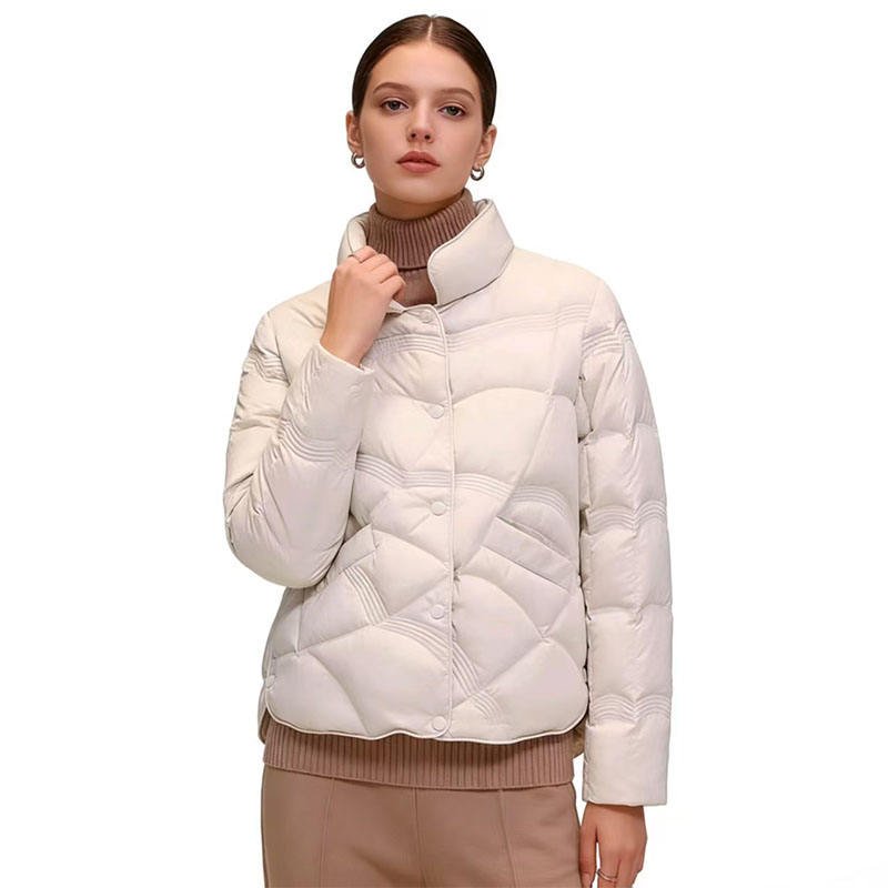 H42a22003a8ba43e59ce8f4fe7062706bk Warm jack met opstaande kraag - Afbeelding 1